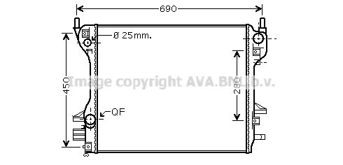 AVA QUALITY COOLING Jäähdytin,moottorin jäähdytys JR2040